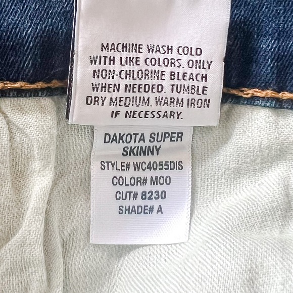 Hudson Dakota Piped Detail Super Skinny Denim Jeans Womens Sz 32 - Picture 11 of 16